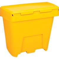Bacs d'entreposage pour sel & sable, Avec Moraillon, 21" x 27" x 26", 4,24 pi³, Jaune - Produits d’entretien RMP 