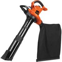 Souffleur/aspirateur/broyeur de feuilles haute performance, Vitesse d'air 250 mi/h, &eacute;lectrique - Black & Decker BV6600