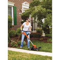 3-in-1 Compact Mower, Push Walk-Behind, Electric, 12" Cutting Width - Black & Decker MTE912