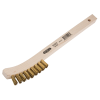 Small Cleaning Scratch Brushes, Brass, 2 x 9 Wire Rows, 8-5/8" Long - Osborn 0005402300
