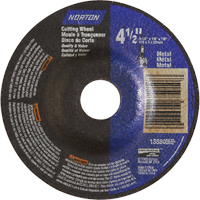 Depressed Centre Metal Grinding Wheels, 4-1/2" x 1/8", 7/8" Arbor, Aluminum Oxide, Type 27 - Norton 66252843611