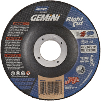 Meules &agrave; tronçonner renforc&eacute;es pour meuleuse &agrave; angle droit Rightcut, 4-1/2" x 0,045", Arbre de 7/8", Type 27, Oxyde d'aluminium, 13580 Tr/min - Norton 66252842026