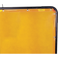 Lavashield Curtain, 92" x 68.5", High Transparency, Yellow - Weld-Mate 