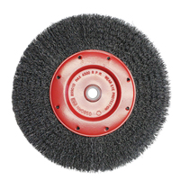 Brosses &eacute;conomiques &agrave; fils cr&ecirc;p&eacute;s - Face &eacute;troite, 8" dia., Fils 0.014, Arbre 2" - Osborn 0009901000