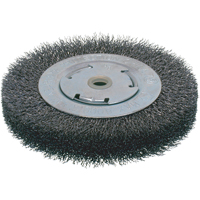 Economy Crimped Wire Wheel Brushes - Wide Face, 6" Dia., 0.014 Fill, 2" Arbor - Osborn 0009902200