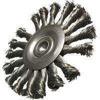 Brosses mont&eacute;es &agrave; fils nou&eacute;s circulaires, 3-1/2" dia., dia. Des fils 0,014", Tige 1/4" - Felton Brushes E367