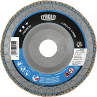 Disque &agrave; lamelles Long Life C-Trim, 5" x 7/8", Type 29, Grain 120, Zirconium - Tyrolit 34239198