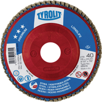 Disque &agrave; lamelles Long Life 4-1/2", 4-1/2" x 7/8", Type 27, Grain 40, Zirconium - Tyrolit 680369