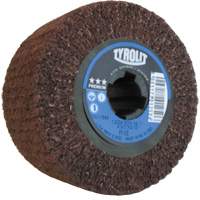 Tambour de conditionnement de surface Pro-Line, 4" dia. x 2" la, 3/4" Arbre, Grain Fin, Oxyde d'aluminium - Tyrolit 34241564
