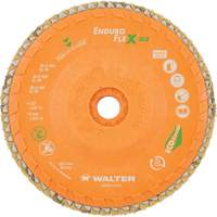 Enduro-Flex Alu Spin-On Flap Disc, 4-1/2" x 5/8"-11, Type 27, 60 Grit, Zirconia Alumina - Walter Surface Technologies 06U456