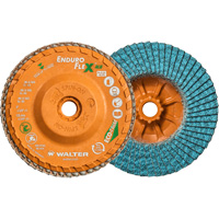Enduro-Flex Alu Spin-On Flap Disc, 5" x 5/8"-11, Type 27, 60 Grit, Zirconia Alumina - Walter Surface Technologies 06U506