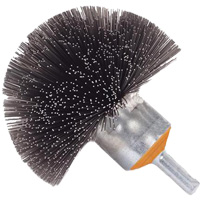 Spherical Mounted Crimped Wire Brush, 1-1/2", 0.008" Fill, 1/4" Shank - Walter Surface Technologies 13C215