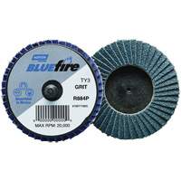 BlueFire&reg; R884P Plastic Flat Mini Flap Disc, 2" x Type 27, P80 Grit, Zirconia Alumina - Norton 77696090168