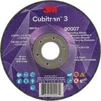 Meule a moyeu d&eacute;port&eacute; Cubitron 3, 5" x 1/4", Arbre 7/8", C&eacute;ramique, Type T27 - 3M AB03967