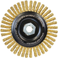 Spark-Free Brass Wire Wheel, 5" Dia. x 5/8"-11 Arbor - Walter Surface Technologies 13K534