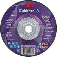 Cubitron 3 meule a moyeu d&eacute;port&eacute;, 5" x 0,25", Arbre 5/8"-11, C&eacute;ramique, Type T27 - 3M AB12967