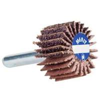 Mini Flap Wheel, Aluminum Oxide, 80 Grit, 1-1/2" x 1-1/2" x 1/4" - Merit 08834130644