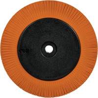 Scotch-Brite Type S Precision Radial Bristle Brush PN-RB with Flange, Ceramic, 80+ Grit, 8" Dia. - 3M 7100374837