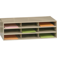 Organisateurs de donn&eacute;es, Stationnaire, 9 fentes, Acier, 33-3/4" la x 11-5/8" p x 10-3/4" h - Durham Manufacturing 431-75