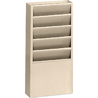Pr&eacute;sentoirs, Stationnaire, 5 fentes, Acier, 9-3/4" la x 4-1/8" p x 21" h - Durham Manufacturing 403-75