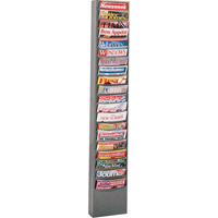 Pr&eacute;sentoirs, Stationnaire, 20 fentes, Acier, 13-1/8" la x 4-1/8" p x 58-1/2" h - Durham Manufacturing 411-95