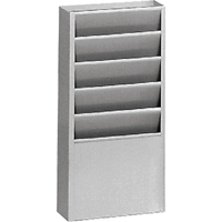 Pr&eacute;sentoirs, Stationnaire, 5 fentes, Acier, 9-3/4" la x 4-1/8" p x 21" h - Durham Manufacturing 403-95