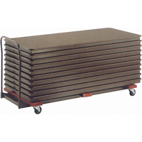Flat Stacking Table Caddies, 97.5" W x 31.25" D x 36.25" H - Midwest TC96-BLACK