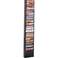 Pr&eacute;sentoirs, Stationnaire, 20 fentes, Acier, 13-1/8" la x 4-1/8" p x 58 1/2" h - Durham Manufacturing 411-08