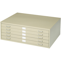 Classeurs en acier pour plans, 5 Tiroirs, 40-3/8" la x 29-3/8" p x 16-1/2" h - Safco 4994TSR