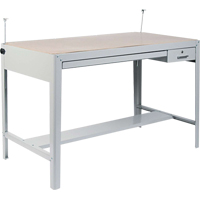 Precision Drafting Table Base, 56-3/8" W x Grey - Safco 3962GR