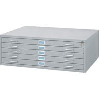 Classeurs en acier pour plans, 5 Tiroirs, 46-3/8" la x 35-3/8" p x 16-1/2" h - Safco 4996GRR