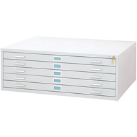 Classeurs En Acier Pour Plans-5 Tiroirs, 5 Tiroirs, 46-3/8" la x 35-3/8" p x 16-1/2" h - Safco 4996WHR