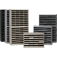 Casiers pour documentation &agrave; service intensif, Stationnaire, 24 fentes, Acier, 37-1/2" la x 12-3/4" p x 25-3/4" h - Safco 9211BLR