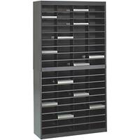 Casiers pour documentation &agrave; service intensif, Stationnaire, 72 fentes, Acier, 37-1/2" la x 12-3/4" p x 71" h - Safco 9241BLR