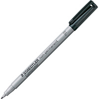 Lumocolor&reg; Non Permanent Fine Tip Black Marker, Black, Fine Tip - Staedtler 185686