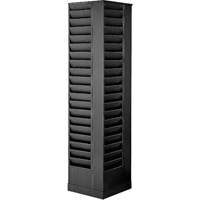 Pr&eacute;sentoirs, Rotatif, 92 fentes, Acier, 14-1/8" la x 14-1/8" p x 66" h - Durham Manufacturing 
