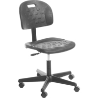Ergonomic Industrial Shop Seating, Polyurethane, Black, 275 lbs. Capacity - Horizon Seating 2000-12