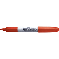 Permanent Markers - Super, Red, Fine Tip - Sharpie 33002