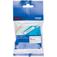 Ruban-&eacute;tiquette, 9 mm x 26-1/4', Noir sur blanc - Brother MK221