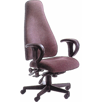 Chaise de bureau ajustable &agrave; dossier haut, Capacit&eacute; 275 lb - Horizon Seating 280-01-VEF-LK902