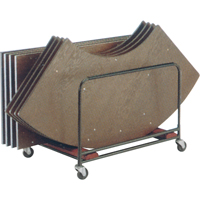 Edge Stacking Table Caddies, 49" W x 31.25" D x 32.25" H - Midwest TEC-BLACK