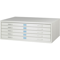 Classeurs pour classement &agrave; plat Facil, 5 Tiroirs, 46" la x 32" p x 16-3/8" h - Safco 4972LG