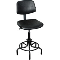 Tabouret avec dossier de s&eacute;rie 6000, Stationnaire, Ajustable Hauteur, Capacit&eacute; 250 lb - Mur-Van C6585-MVIR