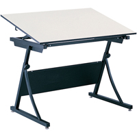 PlanMaster Height-Adjustable Drafting Table, 43" W x 29-1/2" - 37-1/2" H, Black - Safco 3957