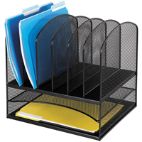 Onyx Steel Mesh Desktop Organizers - Safco 3255BL