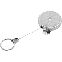 Self Retracting Key Chains, Chrome, 48" Cable, Mounting Bracket Attachment - Key-Bak 0487-002