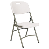 Folding Chairs, Polyethylene, White, 350 lbs. Weight Capacity - KLETON 