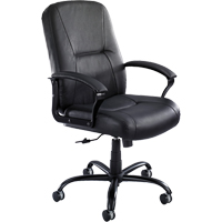 Chaises Serenity pour gens grands & costauds, Cuir, Noir, Capacit&eacute; 500 lb - Safco 3500BL