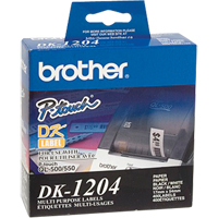 &eacute;tiquettes en papier d'usage multiple coup&eacute;es &agrave; l'emporte pi&egrave;ce de s&eacute;rie DK - Brother DK1204
