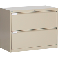 Classeur lat&eacute;ral, Acier, 2 tiroirs, 36" la x 18" p x 27-7/8" h, Beige - Perfix Inc. 2021-33-36-9393